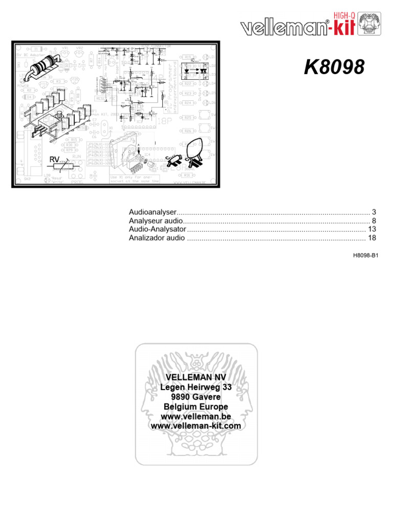 Assembly Manual k8098 | PDF