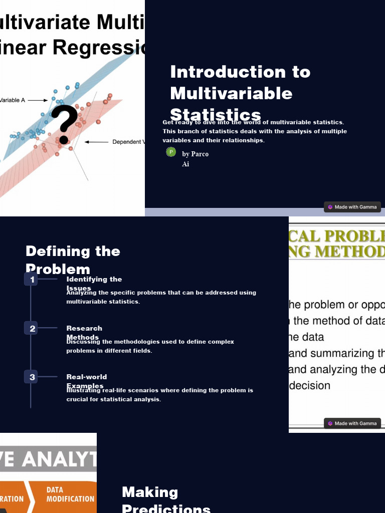 Introduction to multivariable statistics pdf statistics prediction