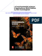 Principles of Environmental Science Inquiry and Applications Ninth Edition Mary Ann Cunningham All Chapter