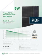 SUNPAL Bimax5n N Type Topcon 144 Half Cells Bifacial Dual Glass 555