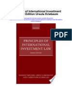 Principles of International Investment Law 3Rd Edition Ursula Kriebaum All Chapter
