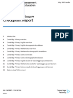 Sample Cambridge Primary Checkpoint Report - tcm142-683204