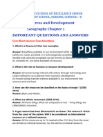 Resource and Development - Important Questions and Answers