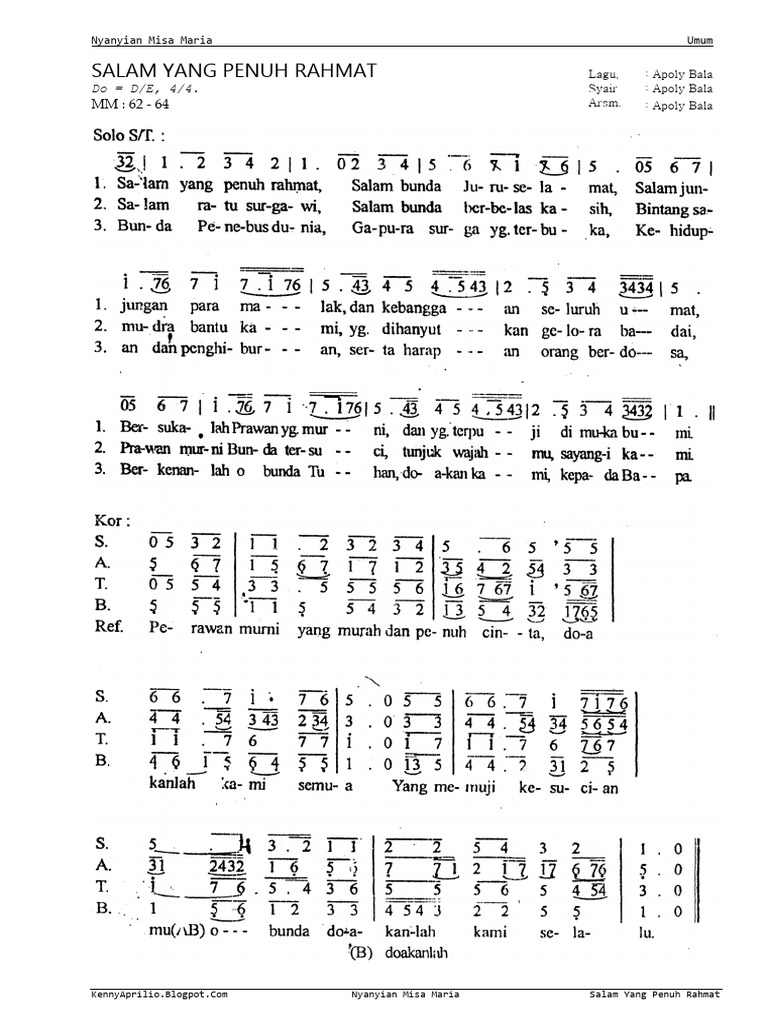 Maria salam yang penuh rahmat pdf