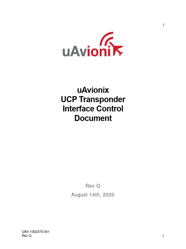 UAvionix UCP Transponder ICD Rev Q | PDF | Computer Science | Internet ...