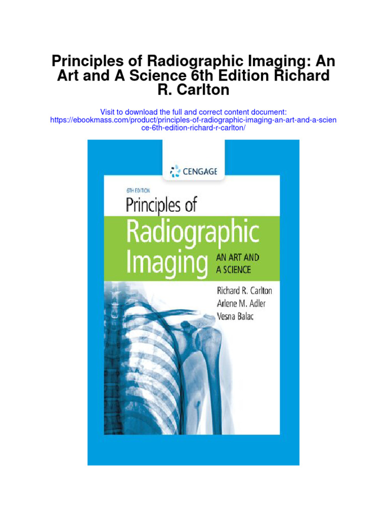 Principles of Radiographic Imaging An Art and A Science 6Th Edition