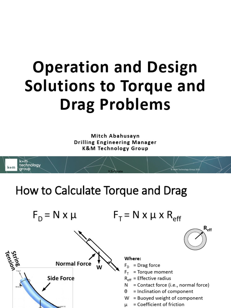 Torque and Drag Solutions Guide | PDF | Casing (Borehole) | Buoyancy