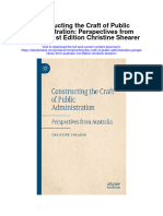 Constructing The Craft of Public Administration Perspectives From Australia 1St Edition Christine Shearer Full Chapter