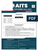 All India Test Series Full Syllabus Test-08_NEET_05-05-2023_Questions_Morning