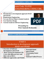 Unit I Introduction To Development Approach SSAD and OOAD