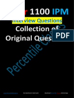 Super 1100 Original IIM IPM Interview Questions Percentile Classes