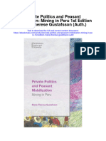 Private Politics and Peasant Mobilization Mining in Peru 1St Edition Maria Therese Gustafsson Auth All Chapter
