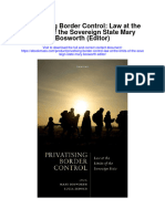 Download Privatising Border Control Law At The Limits Of The Sovereign State Mary Bosworth Editor all chapter