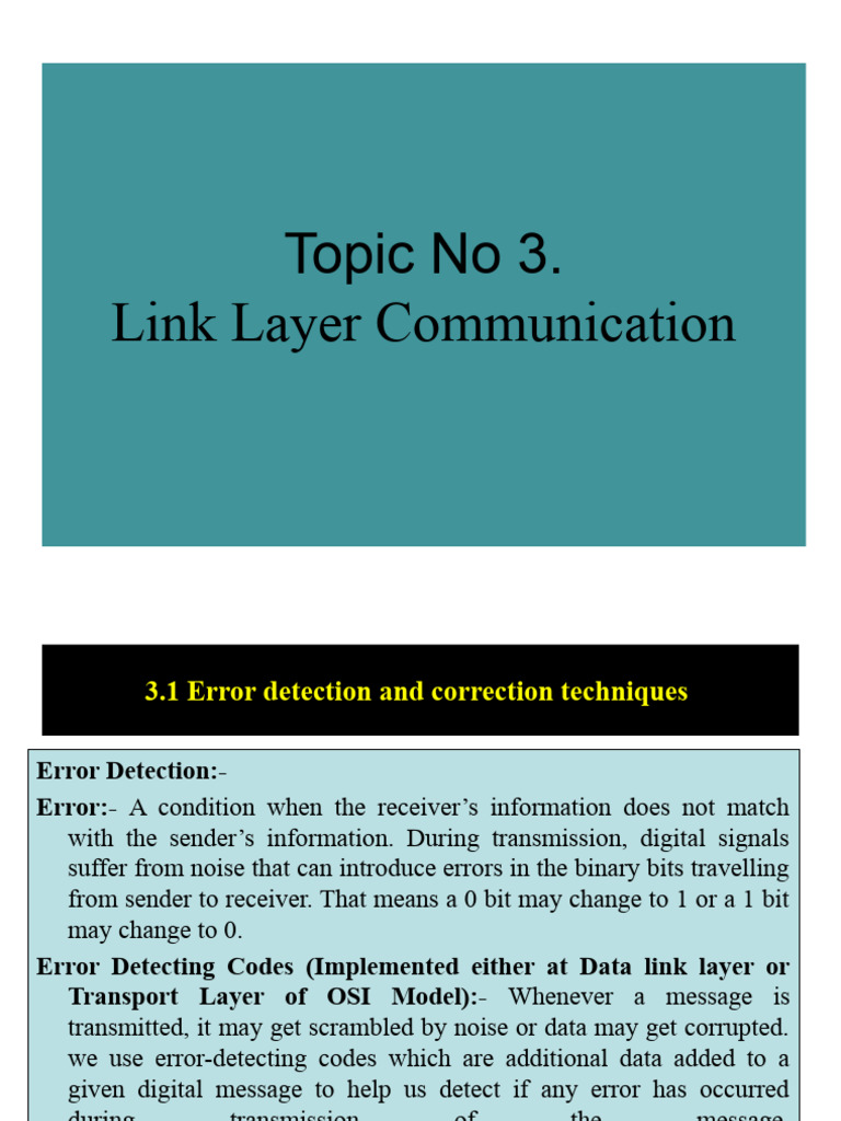 Error Detection and Correction Techniques | PDF | Error Detection