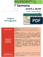 1a SERIE LINGUA PORTUGUESA SEMANA 8 PDF