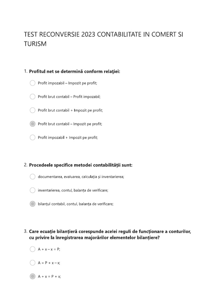 Testul Completat | PDF