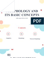 Morphology and Syntax - Morphology