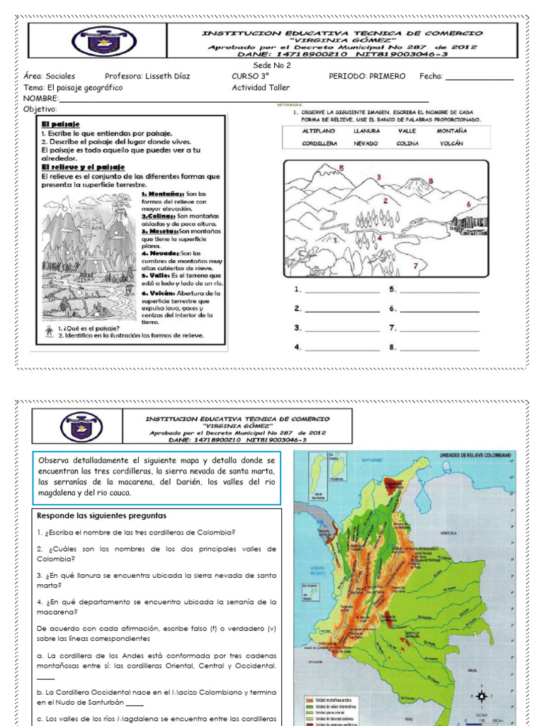 Climas y paisajes de Colombia para niños | PDF | Clima | Nieve