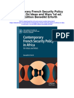 Download Contemporary French Security Policy In Africa On Ideas And Wars 1St Ed 2020 Edition Benedikt Erforth full chapter