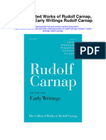 The Collected Works of Rudolf Carnap Volume 1 Early Writings Rudolf Carnap Full Chapter