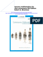 Contemporary Mathematics For Business and Consumers 9Th Edition Robert A Brechner Full Chapter