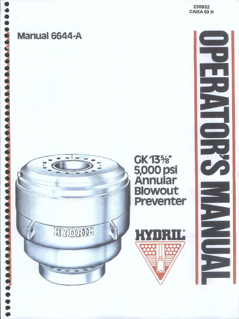 Hydril GK 13 5-8 - Operators Manual | PDF