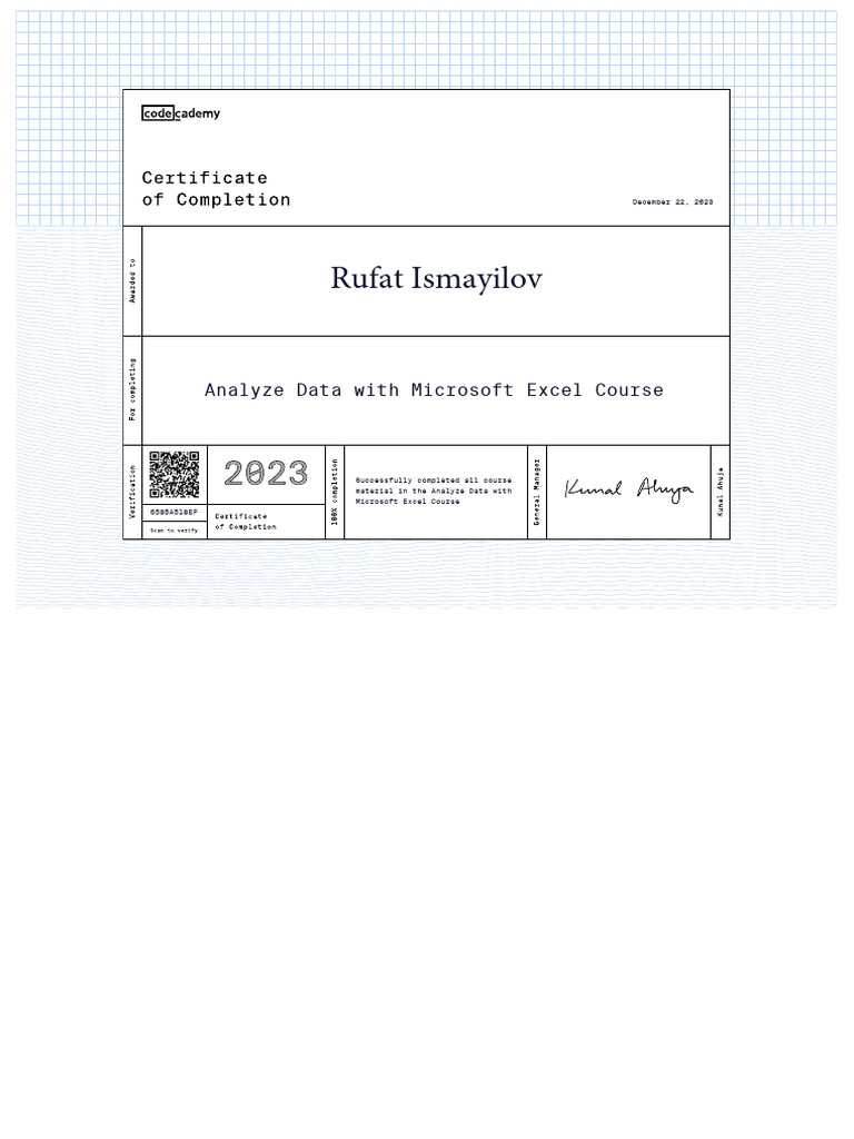 Analyze Data With Microsoft ExcelCodecademy PDF