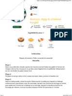 Jow - Imprimer recette Bacon, egg & cheese bagel