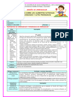 2º U2 S2 Sesion D4 Plan Lector Leemos Alimentos Naturales, Procesados Maestras de Primaria Del Peru