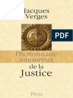 Dictionnaire Amoureux de La Justice PLON