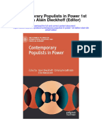 Download Contemporary Populists In Power 1St Edition Alain Dieckhoff Editor full chapter