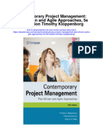 Contemporary Project Management Plan Driven and Agile Approaches 5E 5Th Edition Timothy Kloppenborg Full Chapter