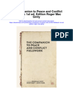 The Companion To Peace and Conflict Fieldwork 1St Ed Edition Roger Mac Ginty Full Chapter
