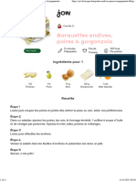 Jow - Imprimer Recette Barquettes Endives, Poires & Gorgonzola