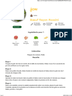 Jow - Imprimer Recette Bœuf Façon Rossini