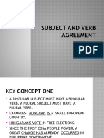 Subject and Verb Agreement (1)