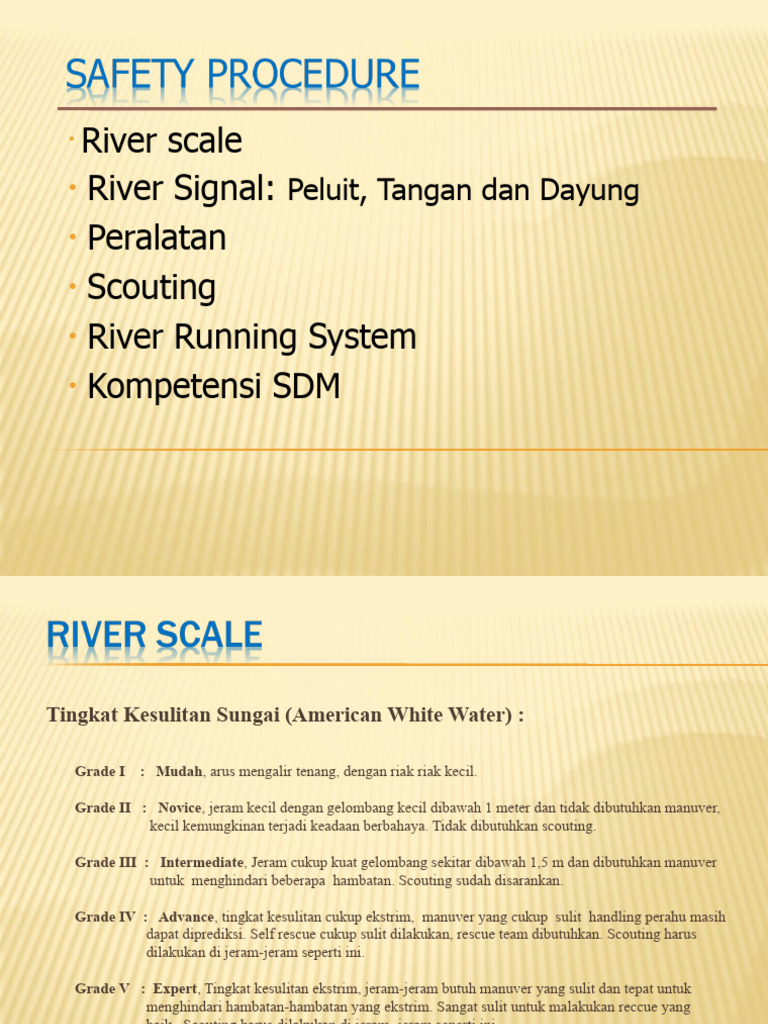 Panduan Tingkat Kesulitan Sungai Rafting | PDF | Perjalanan | Sains ...