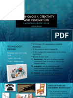 Technology, Creativity and Innovation: Mba-Tm (Evening) Semester I 2021-22 Aditya Prasad