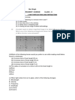 Science Worksheet Class X