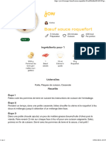 Jow - Imprimer Recette Bœuf Sauce Roquefort