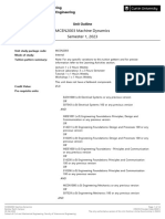 MCEN2003 Machine Dynamics Semester 1 2023 Bentley Perth Campus INT