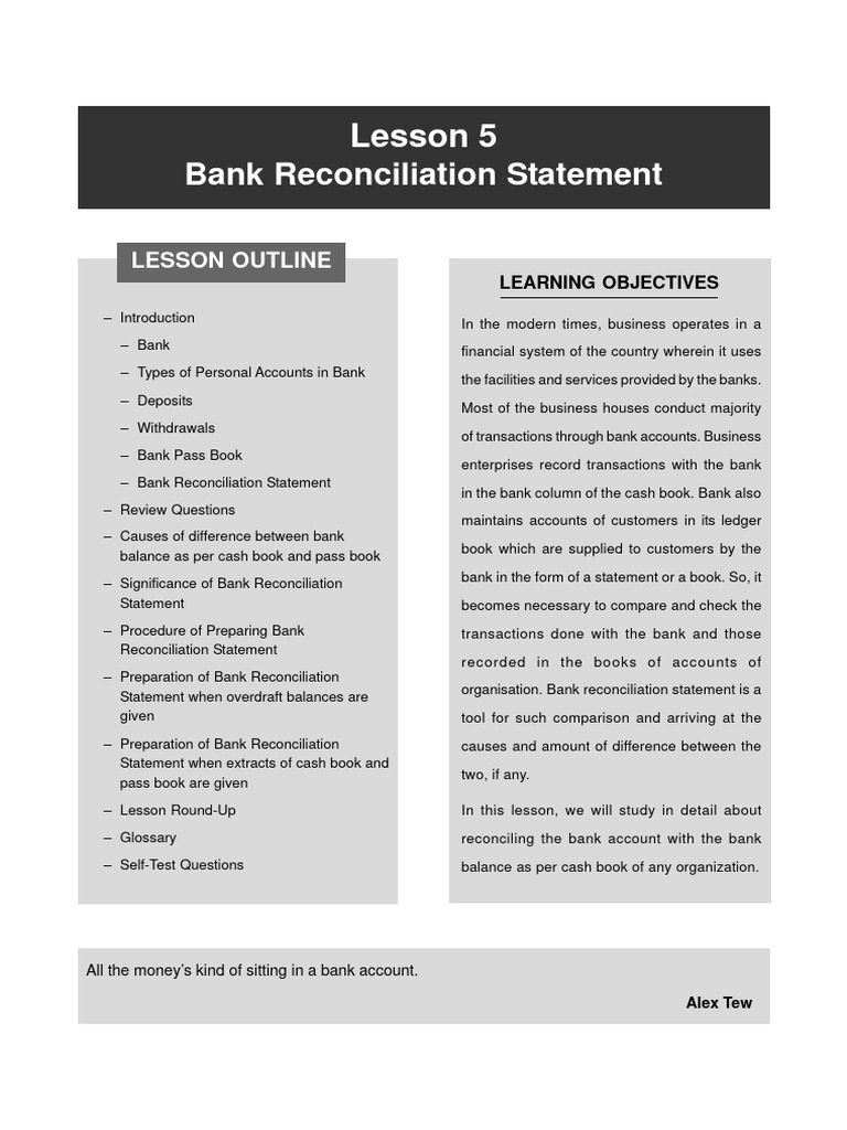 Lesson 5 download free pdf banks cheque