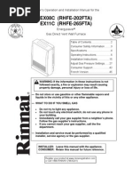 Download Rinnaimodel EX08C Propane Furnace Owner and Instruction Manual by whalerocker1 SN72463687 doc pdf
