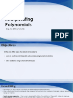 Topic 4 - Interpolating Polynomials