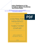 Contributory Negligence in The Twenty First Century James Goudkamp and Donal Nolan Full Chapter