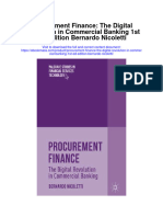 Download Procurement Finance The Digital Revolution In Commercial Banking 1St Ed Edition Bernardo Nicoletti all chapter