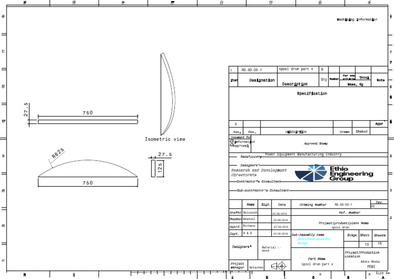 Spool Drum Assembly Design Document | PDF