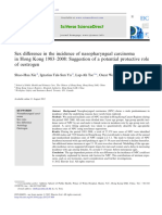 Sex Difference in The Incidence of Nasopharyngeal Carcinoma