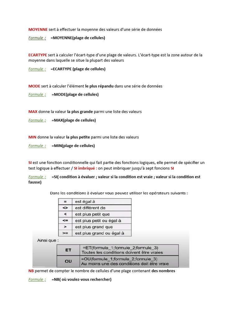 Fonctions Excel essentielles et TCD | PDF | Prêts