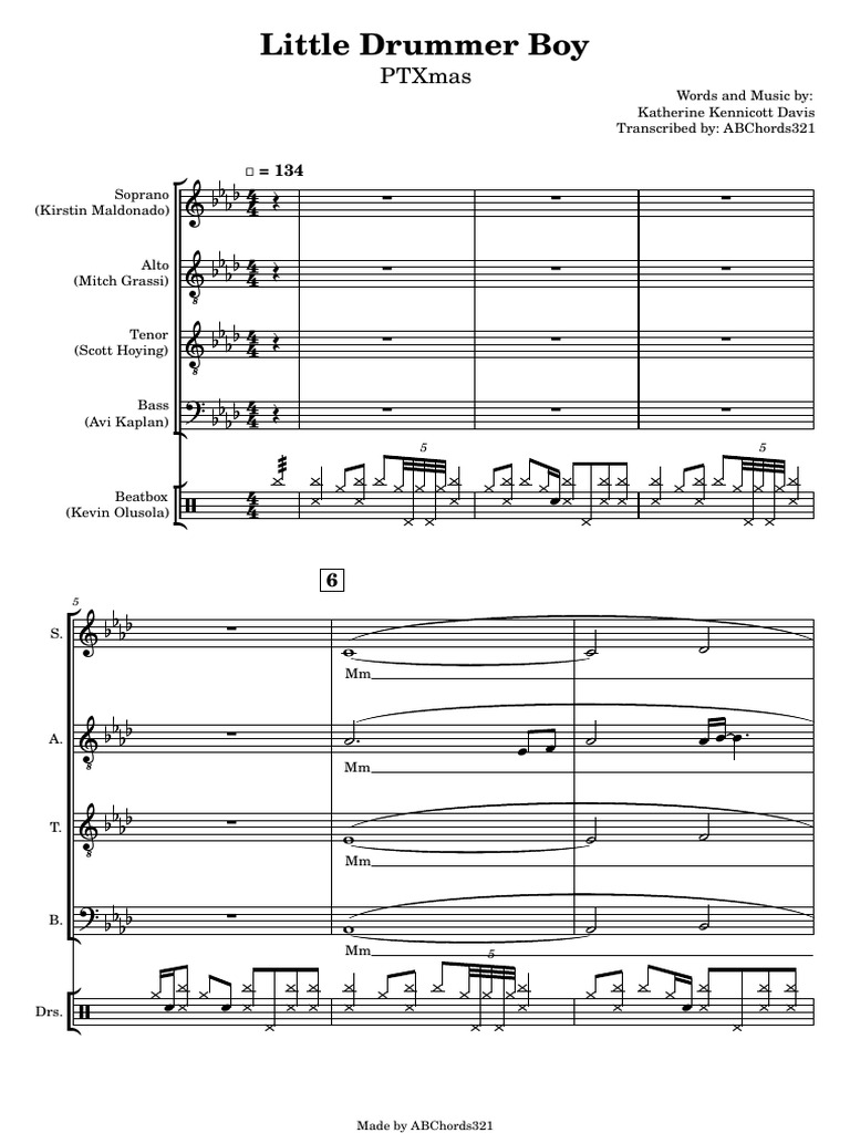 Little Drummer Boy | PDF | Grammy Awards | Singing